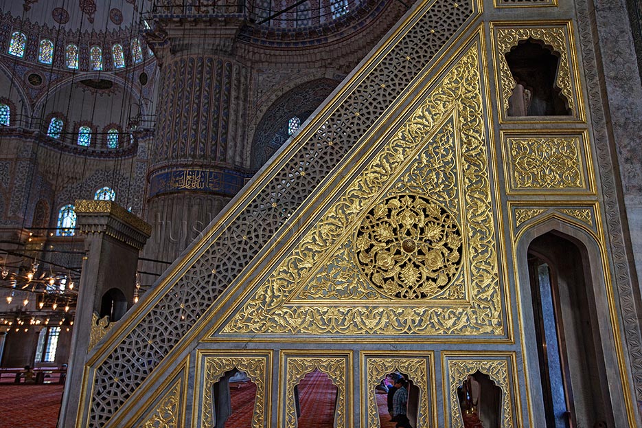 The Blue Mosque (Called Sultanahmet Camii in Turkish) is an historical mosque in Istanbul. The mosque is known as the Blue Mosque because of blue tiles surrounding the walls of interior design. Mosque was built between 1609 and 1616 years, during the rule of Ahmed I. just like many other mosques, it also comprises a tomb of the founder, a madrasa and a hospice.Besides still used as a mosque, the Sultan Ahmed Mosque has also become a popular tourist attraction in Istanbul.