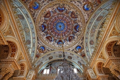 Dolmabahce Palace built in 19th century is one of the most glamorous palaces in the world.DolmabahÃ§e (Filled-in Garden) comes from the Turkish dolma meaning "filled" and bahÃ§e meaning "garden. The Palace was ordered by the Empire's 31st Sultan,  Abdul Mecit and built between the years 1843 and 1856. This palace is filled with every luxury imaginable. The construction cost five million Ottoman mecidiye gold coins, 35 tons of gold, the equivalent of ca. $1.5 billion in today's (2013) values. It was the administrative center of the late Ottoman Empire with the last of Ottoman Sultans was residing there. After the foundation of the Turkish Republic in Ankara, Mustafa Kemal Ataturk transferred all government functions to the youthful capital but on his visits to Istanbul Ataturk occupied only a small room at Dolmabahce Palace as his own. He stayed, welcomed his foreign guests and made a practical center for national, historical and language congress and for international conferences.